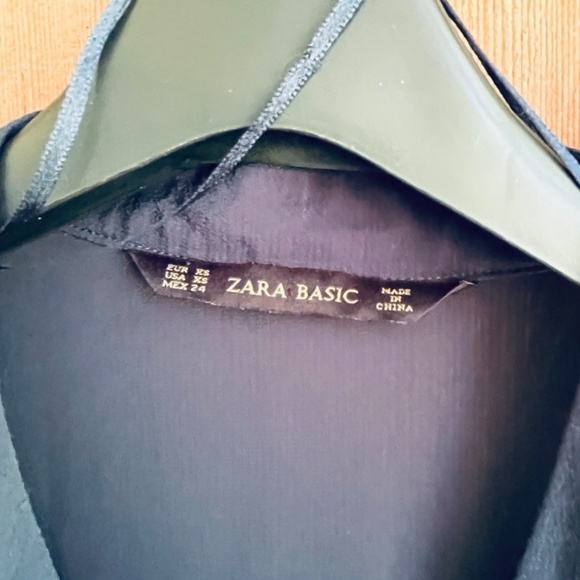 Zara Basic Navy Blue Wrap Jumpsuit Crossover Sleeveless Size XS - Picture 6 of 13